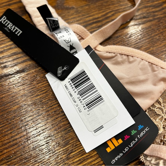 RITRATTI Charme Italian Lace Bralette Blush Lingerie NWT $135 Sz 32 - Picture 14 of 15